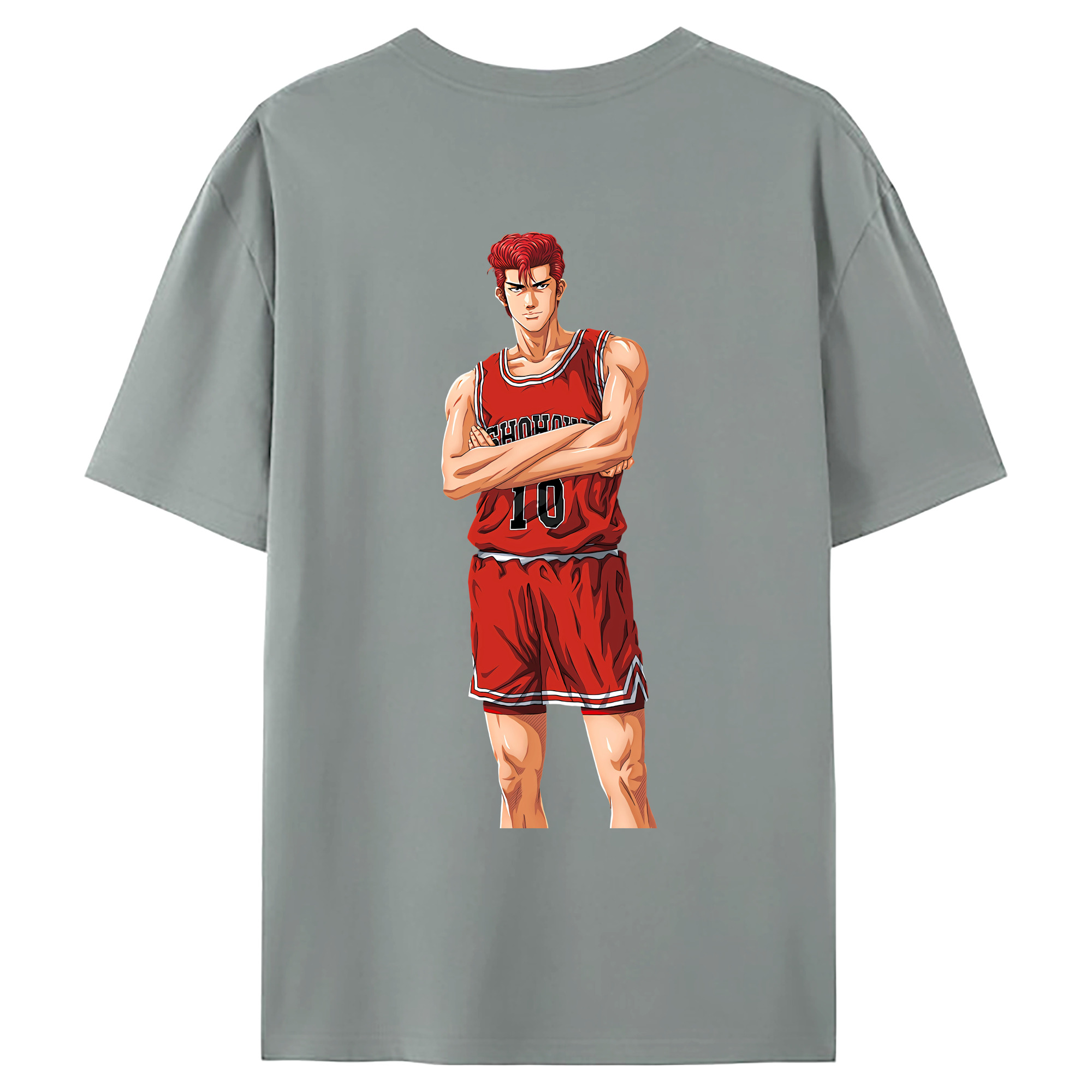 （画像用） SLAM DUNK／スラムダンク 綿100％ メンズ半袖Tシャツ（バックプリント） 通気性